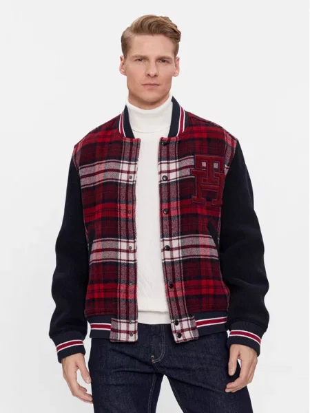 Tommy Hilfiger Kurtka bomber Varsity czerwony