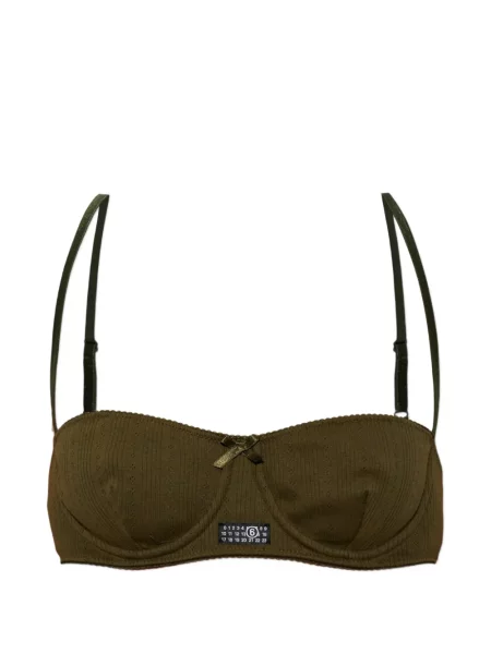 Sutien Mm6 Maison Margiela tricotate cu autograf verde