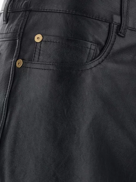 Pantaloni 's Max Mara din piele negru