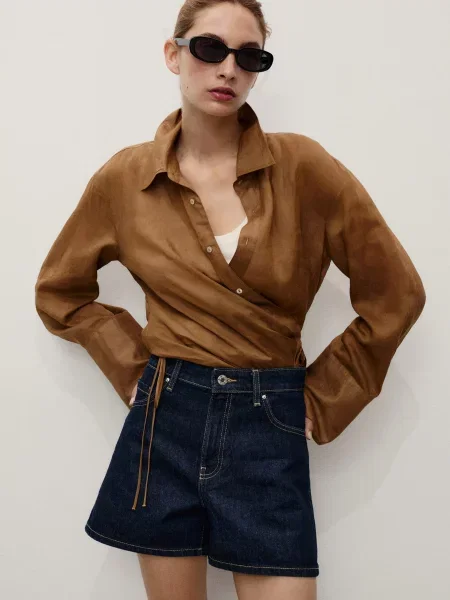 Шорти джинсові MANGO синій