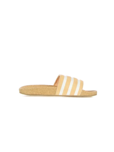 Klapki Adidas beżowe
