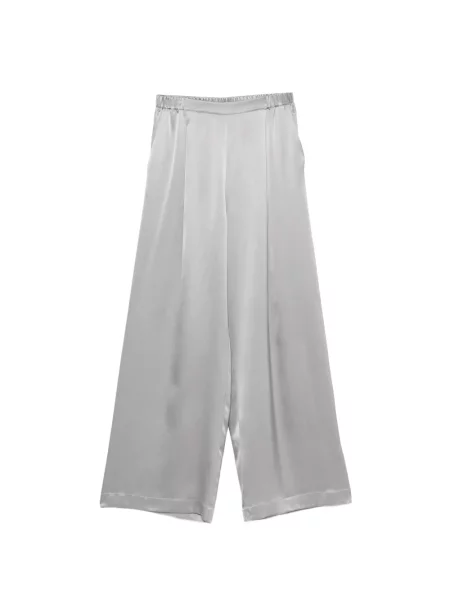 Pantaloni Carine Gilson de mătase gri