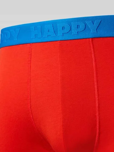 Bokserki z elastycznym z logo w zestawie 3 szt. Happy Socks czerwone