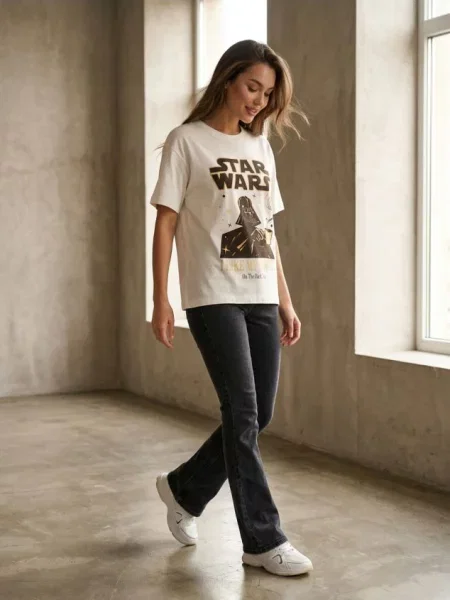 Футболка з принтом Star Wars кремовий