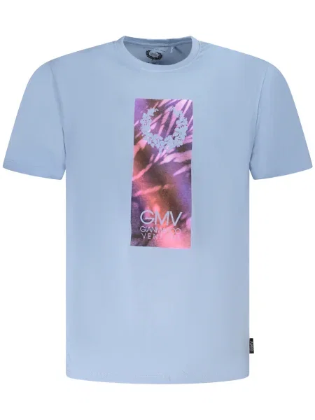 Tricou Gian Marco Venturi scurt albastru
