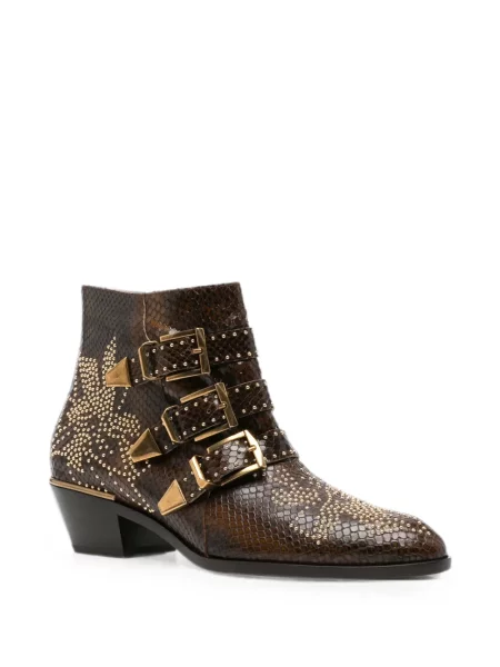Botine Chloé Susanna cu tepi maro