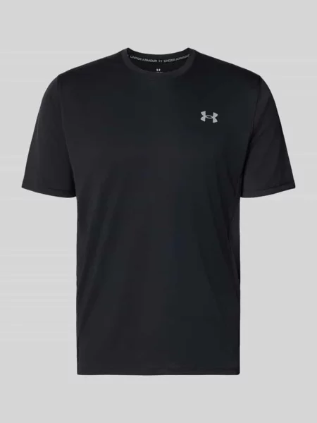 T-shirt sportowy o kroju regular fit z nadrukiem z logo Under Armour czarna