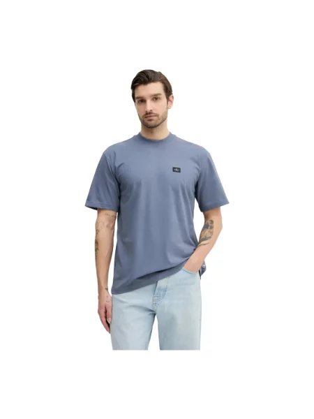T-shirt z detalem z logo Calvin Klein Jeans niebieska