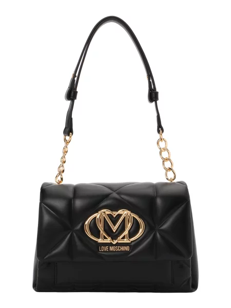 Love Moschino geantă poștas pentru femei cu imitație de piele negru