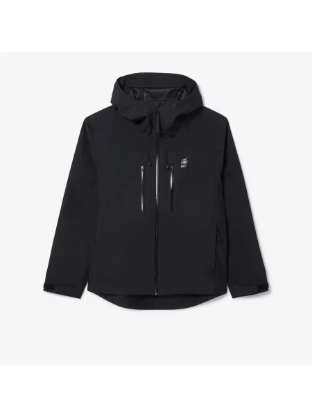 Lacoste Wodoodporna Wiatroszczelna Kurtka Z Kapturem czarny