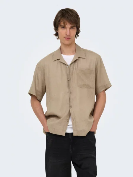 Only & Sons Srajca ONSLaurence svetlo rjava