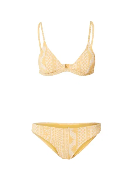 RIP CURL Costum de baie două piese LA JOYA portocaliu / lână alb