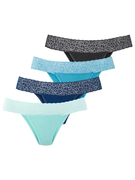 LASCANA Slip turcoaz / azur / albastru închis negru