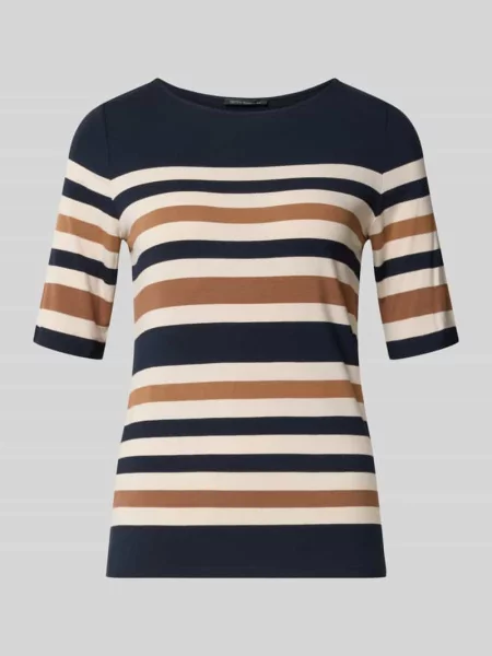 T-shirt o kroju regular fit z czystej Betty Barclay granatowa
