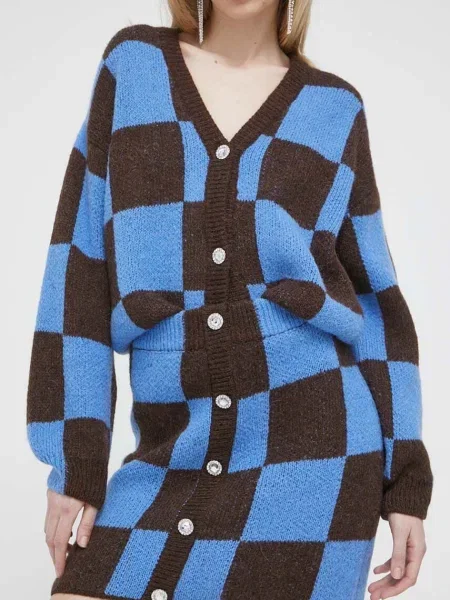 Stine Goya szoknya gyapjú keverékből mini egyenes sárga