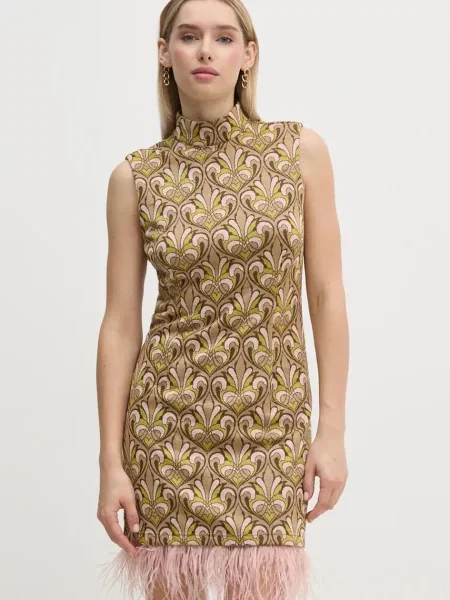 Gaudi rochie mini mulata bej