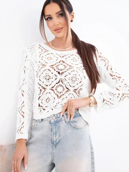 Пуловер Kesi Włoski бяло