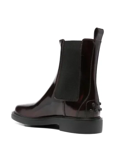 Botine chelsea Tod's din piele roșu