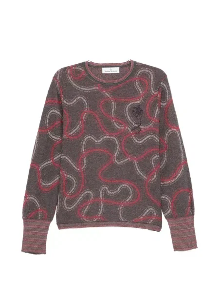 Pulover Vivienne Westwood cu broderie gri