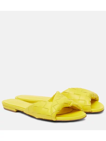 Sandale Bottega Veneta din piele galben