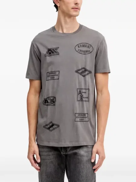 Tricou Armani Exchange gri