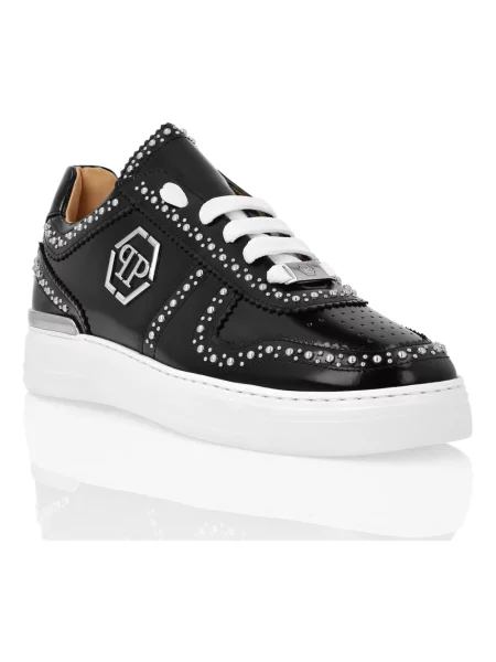 Sneakersy Philipp Plein skórzane czarne
