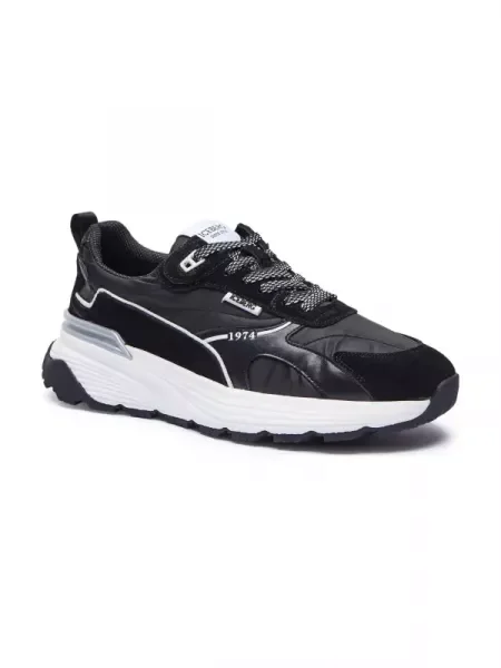Iceberg Bőr sneakers tornacipő fekete