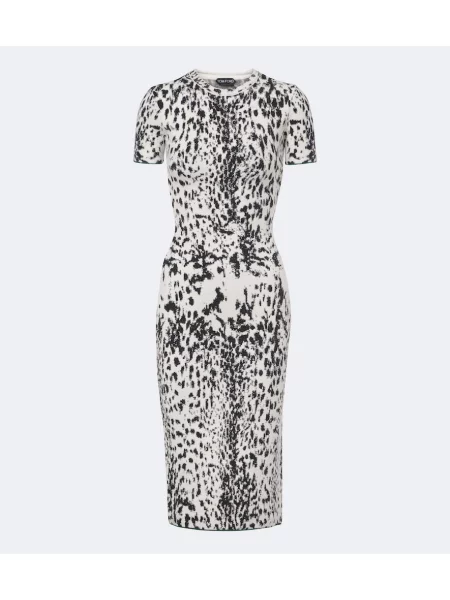 Rochie midi Tom Ford de catifea negru