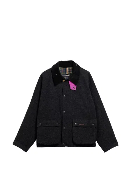 Gulerat geacă Barbour de catifea cord negru