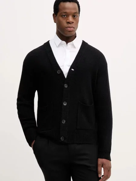 Lindbergh kardigan z dodatkiem wełny czarny