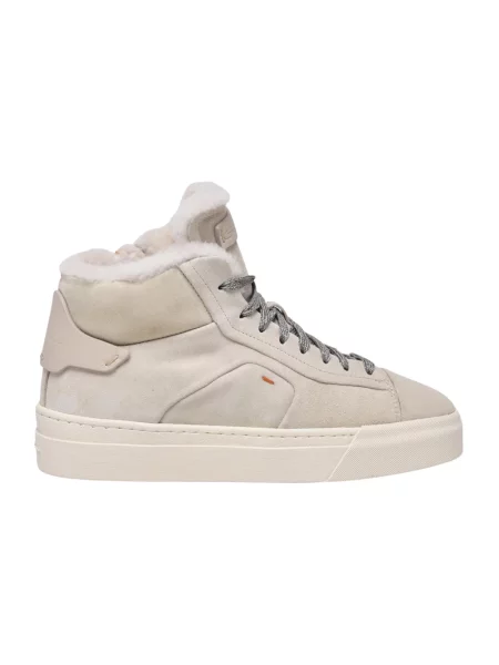 Sneakersy Santoni wełniane szare