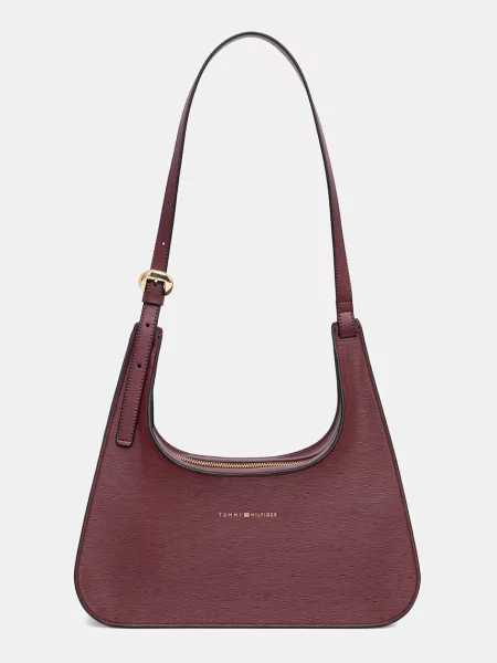 Tommy Hilfiger torebka z imitacji skóry bordowa