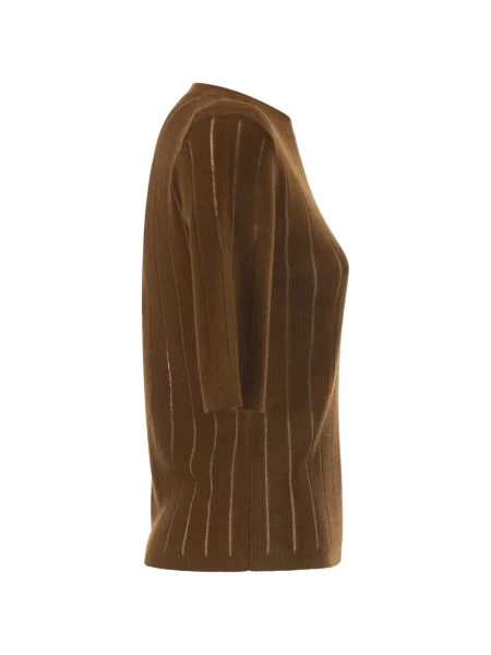 Top Max Mara de mătase maro
