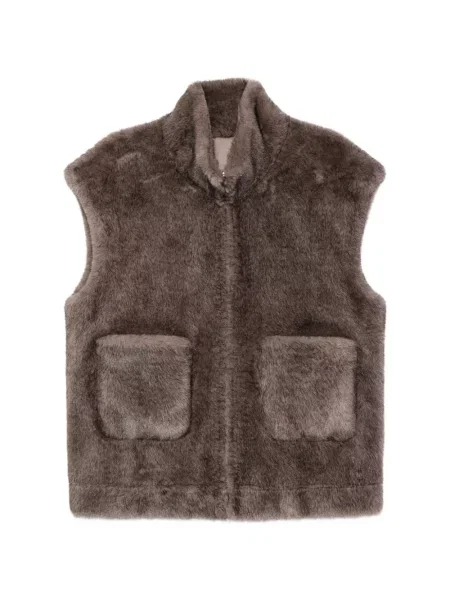 Reversibil vestă Zoe Paris cu blană maro