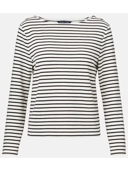 Top Veronica Beard cu dungi alb