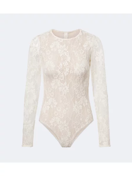 Body Zimmermann din dantelă alb