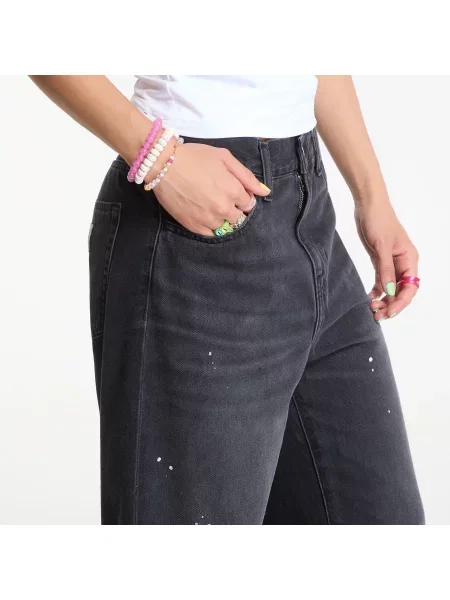 Дънки Carhartt WIP W Arin Pant Black Destroy Wash Splatter 29 черно