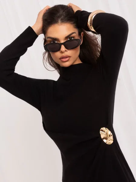 Rochie Italy Moda drapată negru