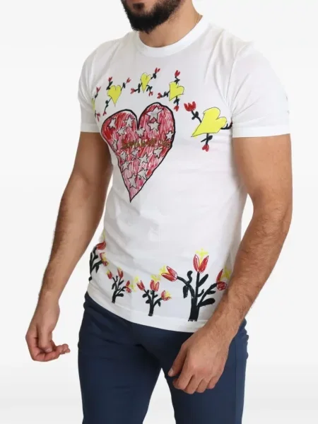 Tricou Dolce & Gabbana cu imagine alb