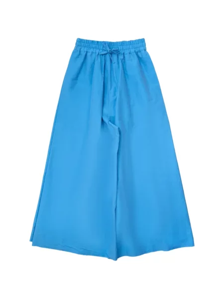 Pantaloni palazzo Toogood cu cordon albastru