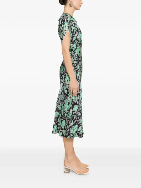 Rochie midi Nissa cu model floral cu imagine albastru