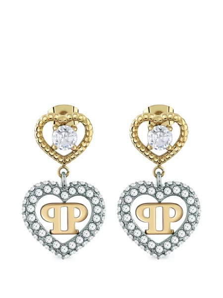 Cercei Philipp Plein cu motiv cu inimi