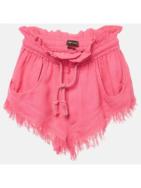 Pantaloni scurți Marant Etoile de mătase roz