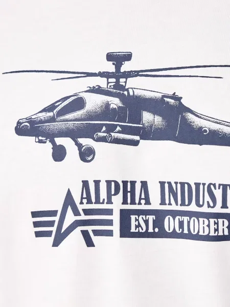 Alpha Industries тениска мъжка от Airborn Ops бяло