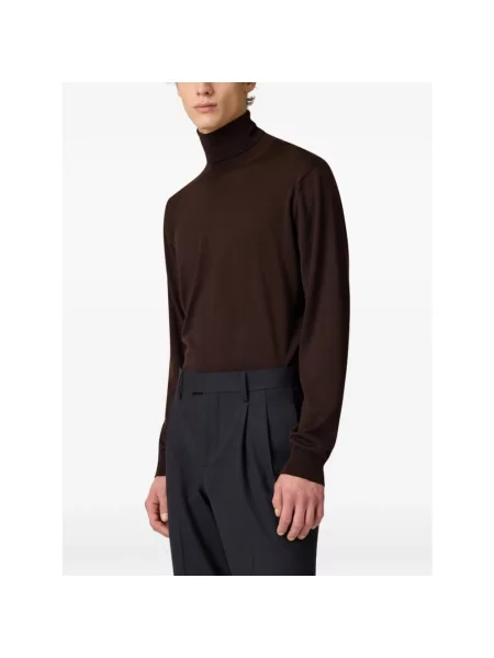 Sweter Lardini wełniany brązowy