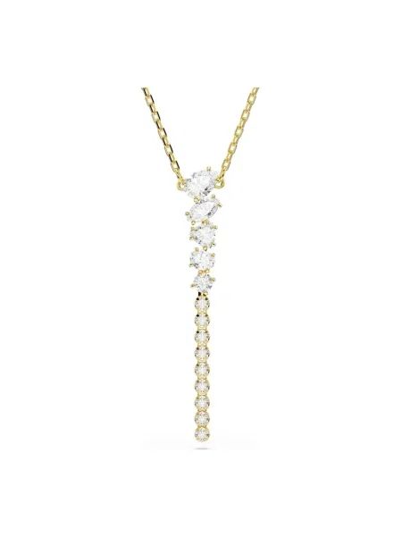 Swarovski naszyjnik pozłacany z cyrkonią MESMERA biały