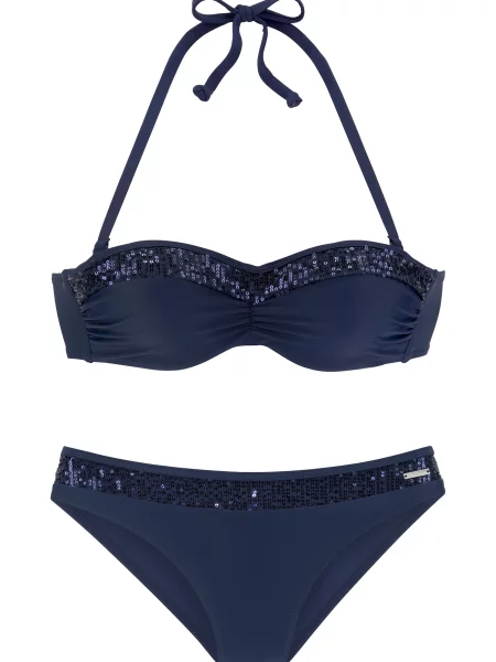 BRUNO BANANI Costum de baie două piese noapte albastru