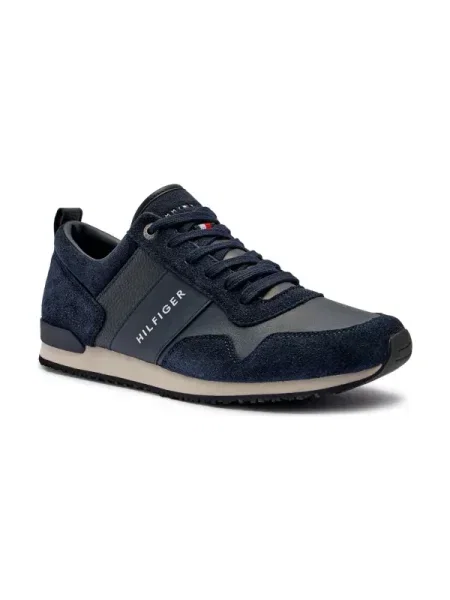 Tommy Hilfiger Bőr sneakers tornacipő Iconic kék