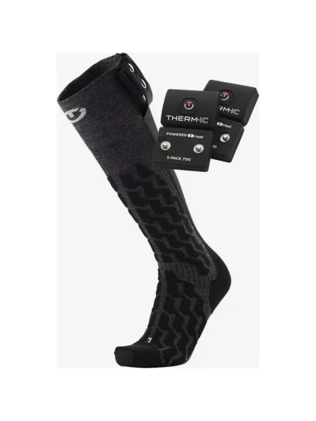 Skarpety Therm-ic Heated Ski Fusion + S-Pack ciemnoszare szare