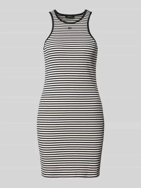 Sukienka w fasonie krój slim fit w dzianinowym wyglądzie Anine Bing pomarańczowa